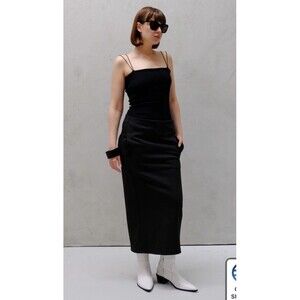 COGThebigsmoke S Skirt Black Midi Airly Cocoon Jersey Fia Pencil Straigth